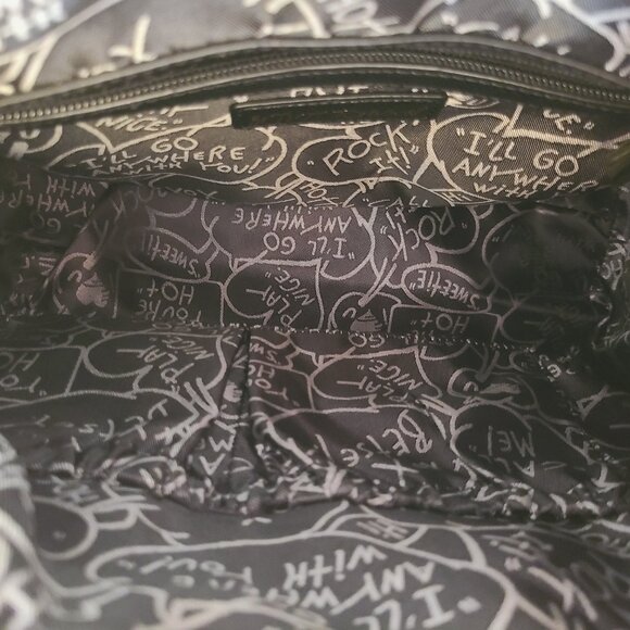 Betsy Johnson Quilted Heart Design Weekender Clutch Purse - Picture 8 of 12